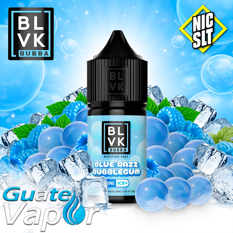 Blvk Blue Raspberry Blue Razz Bubblegum ICE+ - BLVK Bubba Salt 30ml (Disponibles en 35mg ...